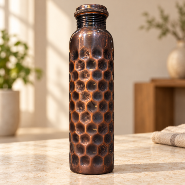 Dark Honeycomb Copper Bottle