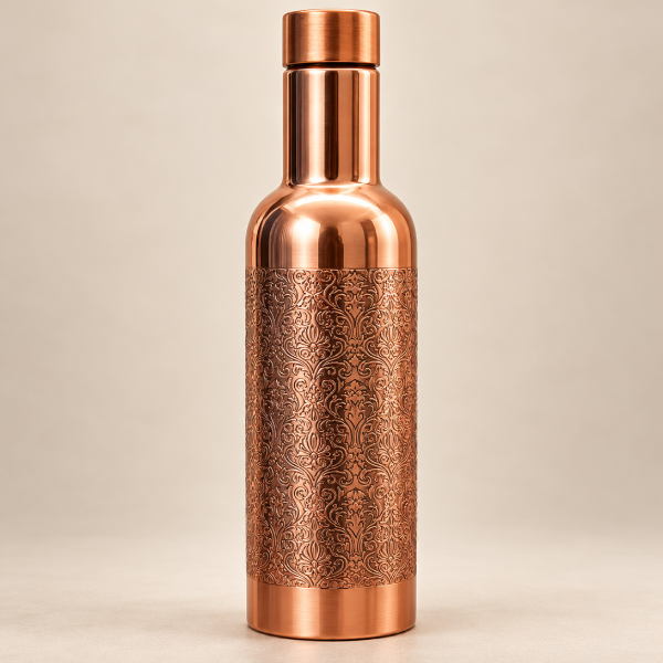 Copper Ornate Floral Bottle – Classic Design